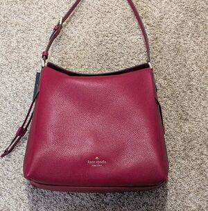 Kate Spade Red Leather Large Dumpling Bag
